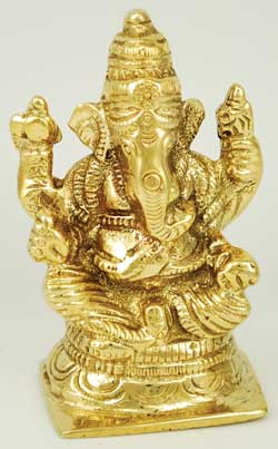 Ganesh Sitting Brass 3